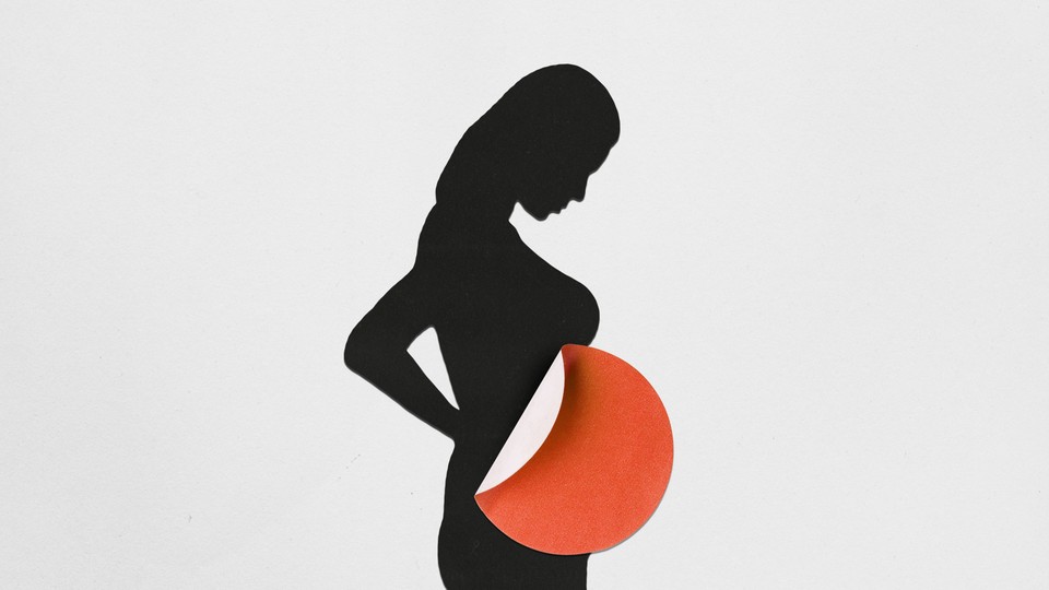 Silhouette of a pregnant woman