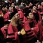 Harvard students at commencement