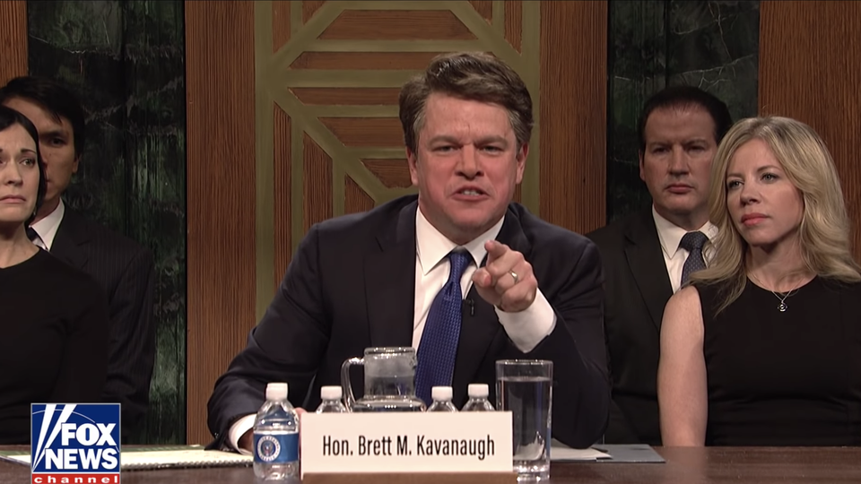 Saturday Night Live': Matt Damon's Kavanaugh Rages - The Atlantic
