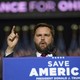 The Ohio Republican Senate candidate J. D. Vance speaks to supporters at a "Save America" rally.