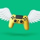 A video-game controller with wings