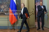 British Foreign Secretary Liz Truss and her Russian counterpart, Sergey Lavrov