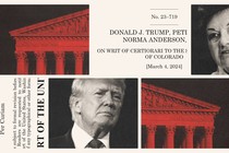 Collage showing pictures of Trump, Norma Anderson, and the Supreme Court building