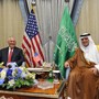 Saudi Foreign Minister Adel al-Jubeir meets with U.S. Secretary of State Rex Tillerson in Jeddah, Saudi Arabia, on July 12.