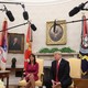 Donald Trump and Nikki Haley sitting in the Oval Office on October 9, 2018