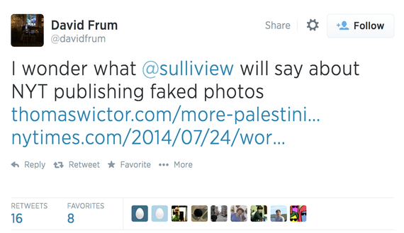 On David Frum The New York Times And The Non Faked Fake Gaza