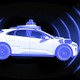 Photo-illustration of a Waymo car
