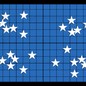 Illustration showing the stars of the American flag, grouped in two clusters