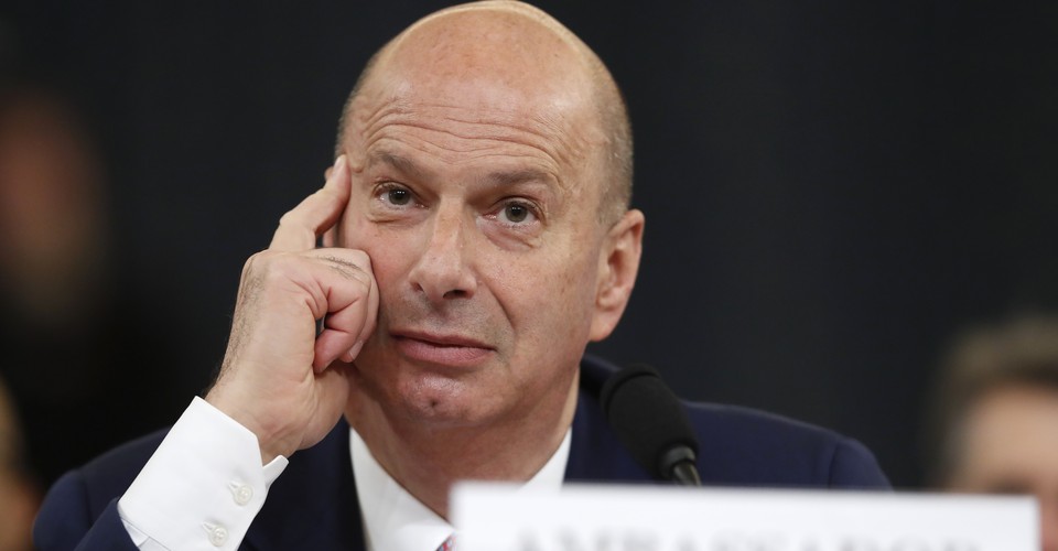 What Sondland Testimony Revealed The Atlantic