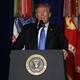 President Trump speaking from Fort Myer in Arlington, Virginia