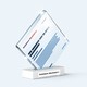 a trophy with a Publishers Marketplace deal report encased in crystal on a pedestal