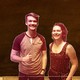 A custom illustration featuring Ashley Lamb-Sinclair and Connor Cummings superimposed on the image of a chalkboard.
