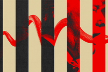 An illustration of Trump and a snake