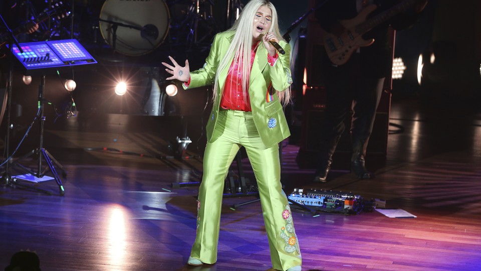 Kesha performs during her Rainbow Tour.