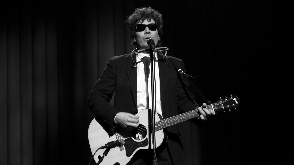 Jimmy Fallon dressed as Bob Dylan