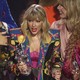 Taylor Swift accepts a VMA with the director Todrick Hall and the drag queen Jade Jolie.