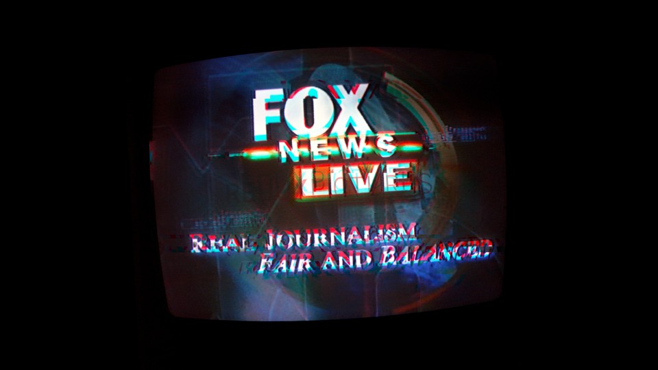 A distorted Fox News graphic
