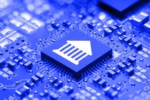 Illustration of a microchip with a government building inscribed