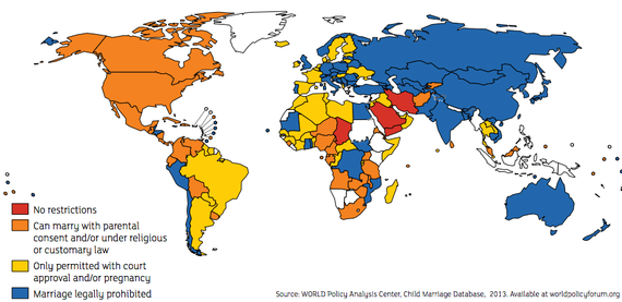 A Strange Map Of The World S Child Marriage Laws The Atlantic