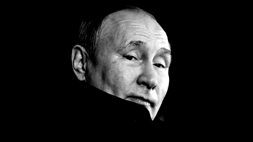 A headshot of Vladimir Putin
