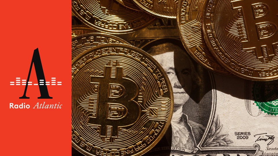 Image of bitcoins and dollar bills