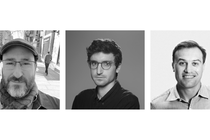 Black-and-white portraits of Nick Miroff, Isaac Stanley-Becker, and Alex Hoyt