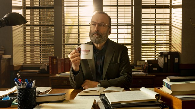 a still of actor Bob Odenkirk from 'Lucky Hank'