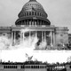 The U.S. Capitol surrounded by Trump supporters