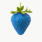 A blue strawberry
