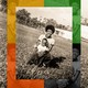Photo illustration featuring a mother holding a baby at a public park
