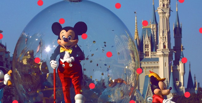 Mickey Mouse in a bubble
