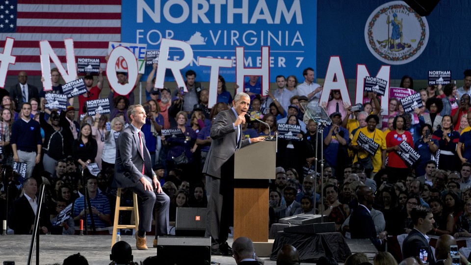 Ralph Northam and Former President Barack Obama