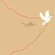 An illustration showing a dove moving a red line by carrying it in its beak