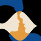 Silhouettes of a mother and daughter speaking to each other