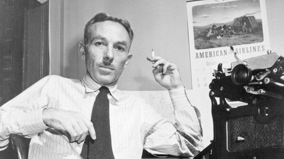 E. B. White at a typewriter