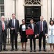 A group of senior Conservative officials in Downing Street, London.