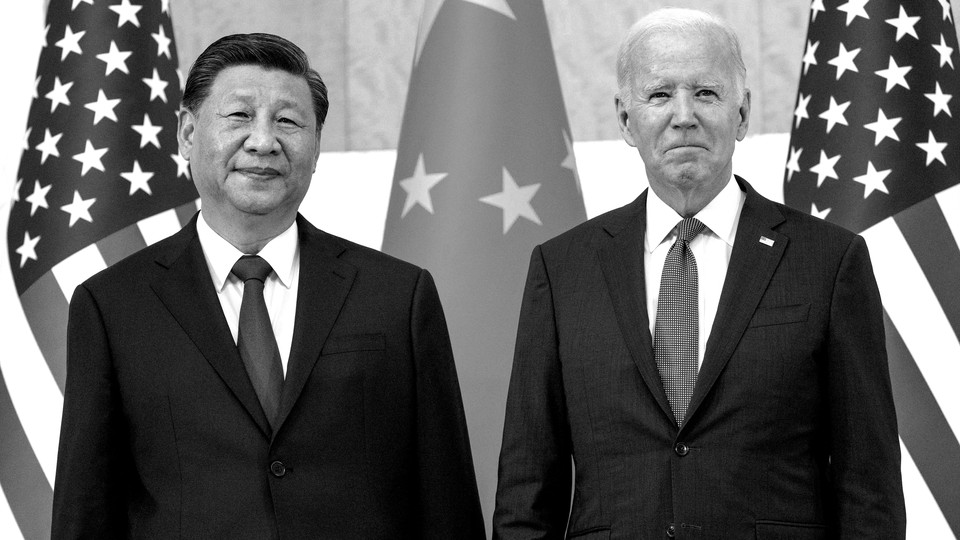 Presidents Xi Jinping and Joe Biden side by side