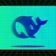 The DeepSeek logo against a grid background