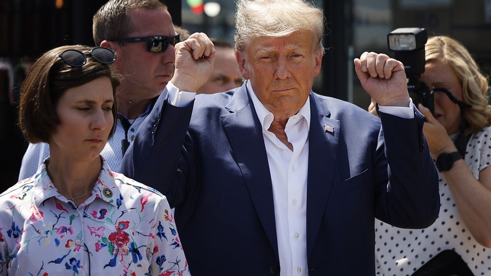 Trump putting his fists up