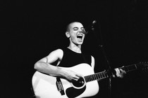 The singer Sinéad O’Connor, performing in concert