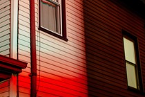 The side of a suburban house