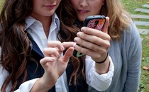Young girls with smartphone