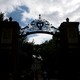 A general silhouette view of one of the many gates to the Harvard University campus