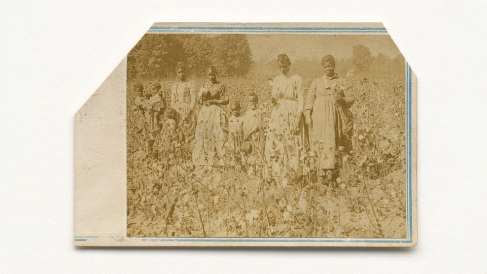 A photograph of enslaved people from the Smithsonian National Museum of African American History and Culture
