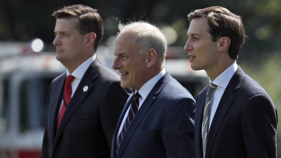 Rob Porter, John Kelly, and Jared Kushner