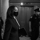Kamala Harris walking through the halls of Congress.