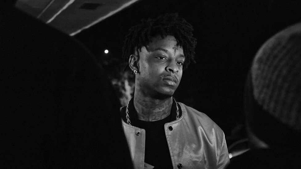 21 Savage at a listening party for his latest album, 'i am > i was,' in Atlanta last December