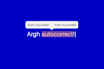 A GIF of text that reads "Argh autocorrect!"