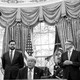 Photograph of Donald Trump and other officials in the Oval Office