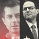 Photo montage of J. B. Pritzker, Mark Kelly, Pete Buttigieg, Josh Shapiro, and Andy Beshear